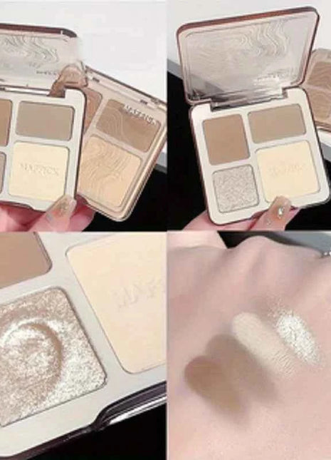 Oil control matte makeup four color palette waterproof contouring palette for students at a low price