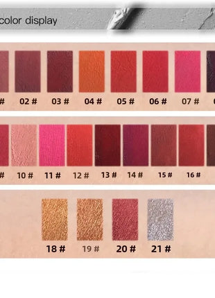 Super Matte Velvet Liquid Lipstick - 21 Colors Christmas Lip Makeup Long Lasting 18 Color Selection Lipgloss Lip Cream - Riparo82