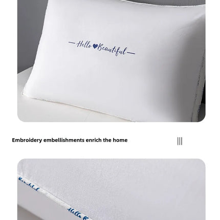 Sleeping Pillows for Bedroom Double Top Bed Stuffed Hotel Five-star Soft Orthopedic Pillow 48*74 Solid Color Extension Cushion