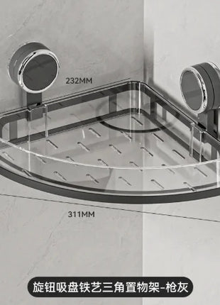 Portaoggetti da bagno a ventosa, WC senza perforazione, portaoggetti rimovibile a parete, lavabo, appendiabiti da parete