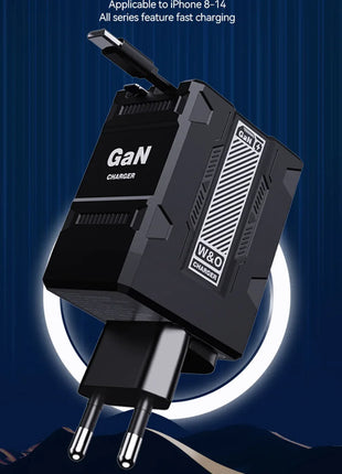 Xiaomi GAN 20W Ultra Fast Charger Type C Lighting PD 3.0 Mobile Phone Charging US/EU/UK Plug For iPhone Samsung Huawei Xiaomi - Riparo82