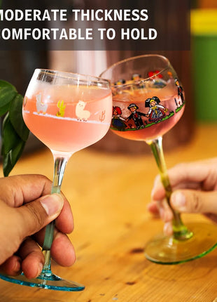 Calice per piccole persone in stile Alsace Bicchieri da vino Decorazioni per la casa Bicchiere da vino adatto per compleanni, Natale e regali di nozze 6 (fl.oz) - riparo82