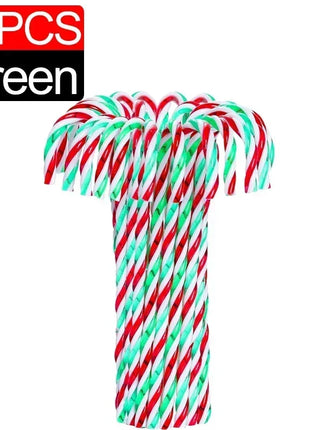 100/10 pezzi di bastoncini di zucchero di Natale ornamento di plastica albero di Natale appeso decorazione stampella intrecciata bastoncini di zucchero favore di partito al coperto - riparo82