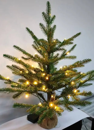 Piccolo albero di Natale Materiale 100% PE con luci a LED Albero di Natale da tavolo 45 cm / 60 cm Decorazioni per l'atmosfera della festa di Natale