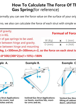 1PC 100N 300/350/380/400/450/500/550/600mm Universale Ammortizzatore A Gas Ascensore Supporto Cofano Auto Tronco Coperchio Supporto Ascensore Puntone RV di Ricambio