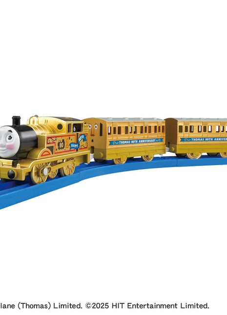 TAKARA TOMY Tomica Plarail Thomas & Friends Train 80° anniversario Golden Thomas Annie Clarabel Veicoli Modelli Regalo di compleanno - riparo82