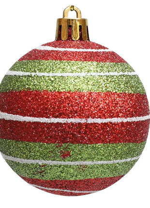 Palline di Natale Ornamento Palline di Natale pendenti scintillanti per la decorazione dell'albero Palline di caramelle per la festa natalizia al coperto della casa di Natale - riparo82