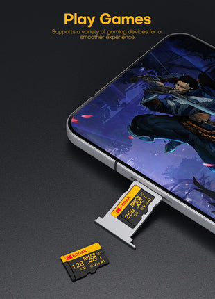 Scheda di memoria KODAK Micro SD 256G FINO a 100 MB/s C10 U3 32G 64G 128G Scheda TF 4K HD per adattatore lettore di schede USB Microsd per fotocamera