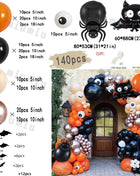 Halloween Bat Balloon Garland Arch Kit Black Orange Ballon 3D Bat Spider Sticker Eye Pumpkin Halloween Party Decoration Supplies - Riparo82