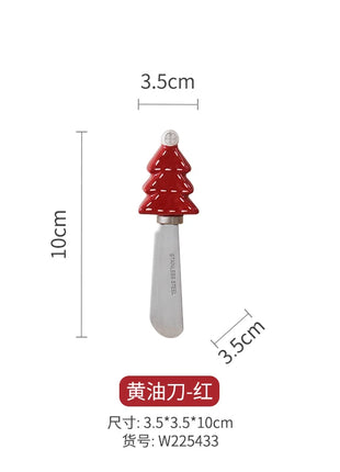 Set di piatti di Babbo Natale dipinti a mano nordici Set di stoviglie per tazze d'acqua con teiera sigillata in ceramica a rilievo rosso - riparo82
