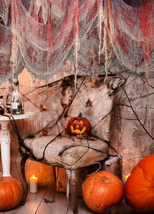 55*200cm Halloween Blood Gauze Window Doorways Wall Decoration Blood Creepy Cloth Haunted House Home Party Scary Scene Props - Riparo82