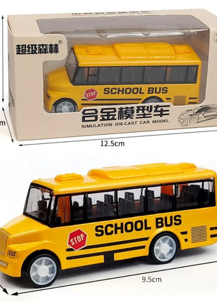 Ornamenti a forma di autobus ad alta imitazione Regalo per bambini di alta qualità Hobby Modello di autobus in lega Giocattoli di autobus estesi Tirare indietro il modello di veicolo - riparo82