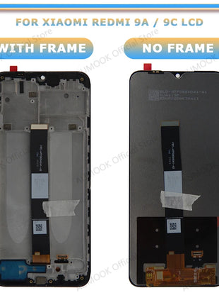 6.53 "IPS LCD Per Xiaomi Redmi 9A 9C Display LCD Touch Screen Digitizer Assembly M2006C3LG M2006C3MG LCD Parti di Ricambio - riparo82