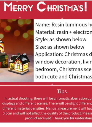 Christmas Light House Village decorazioni natalizie per la casa regali di Natale ornamenti natalizi capodanno 2024 Natale Navidad Noel