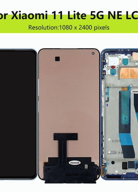 Schermo Amoled Per Xiaomi 11 Lite 5G NE Display LCD Touch Panel Digitizer Assembly per Mi 11Lite 5G NE 2109119DG 2107119DC - riparo82