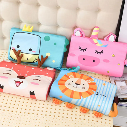 Kids Pillow for Sleeping Ergonomic Memory Foam Bed Pillow Breathable Nap Time Pillows Skin-Friendly Travel Cushion