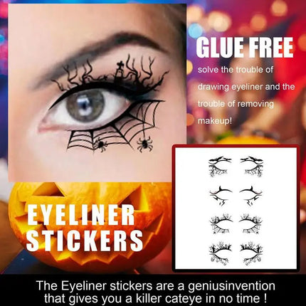Temporary Halloween Horror Witch Devil Ghost Tattoo Halloween Eye Face Eye Art Party Tattoo Sticker Stickers Tattoo M6P2