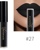 NICEFACE Nude Liquid Lipstick Ultra Matte Velvet Long Lasting Women Beauty Red Nonstick Cup Waterproof Lip Gloss Lips Cosmetics - Riparo82