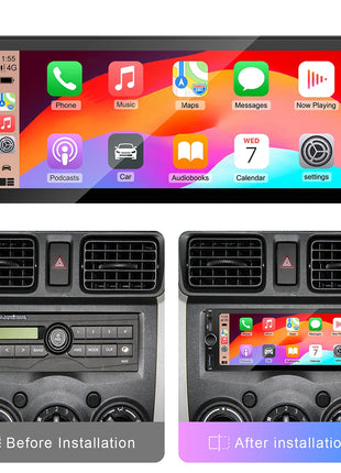 IPS 6.9 Inch 1Din Wired Carplay Android Auto Car Radio Multimedia Video MP5 Player Touch Screen Universal Autoradio Stereo - Riparo82