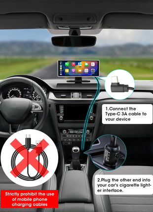 10/11.26 inch Dash Cam 4K Car DVR Wireless Carplay & Android Auto GPS Navigation Video Recorder Dashboard Dual Lens Wifi FM AUX - Riparo82