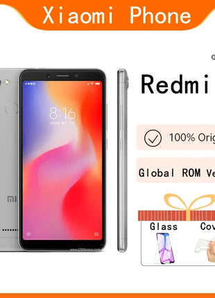 Original Xiaomi Redmi 6 4GB 64GB 13000mAh 6.6 inch celular googleplay Fingerprint Octa-core Global Rom 4G Smartphone - Riparo82