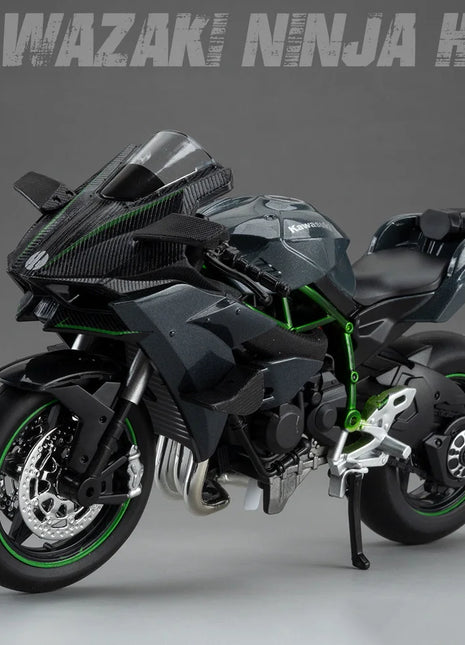 1:12 S1000RR Modello Moto Kawazaki NINJA H2R Giocattoli Pressofuso Suono Luce Assorbimento Degli Urti Simulazione Moto Ragazzo Regalo - riparo82