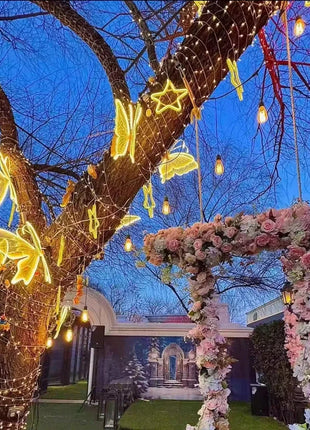 Farfalle a LED per matrimoni, apertura e chiusura automatica, ali luminose realistiche, arredamento perfetto per feste e Natale - riparo82