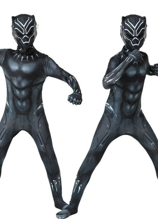 Marvel Black Panther Costume Bambini Bambino Supereroe Black Panther Cosplay Tuta Tuta Costumi di Carnevale di Halloween