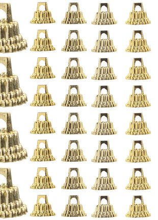 Set di tappi per palline di Natale rotondi da 100 pezzi Set di cappelli decorativi natalizi in argento/oro di ricambio per decorazioni fai da te per l'albero di Natale - riparo82