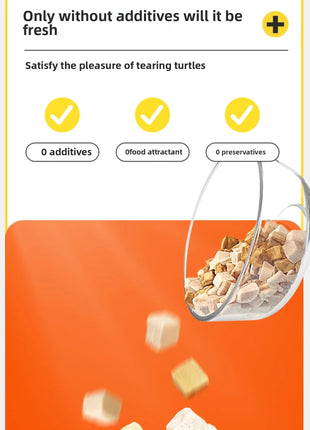 BESSN Aquatic Turtle Food - High Protein Freeze-Dried Shrimp&Meat Mix for Red-Eared Slider,Snapping Turtle&Terrapin - Riparo82