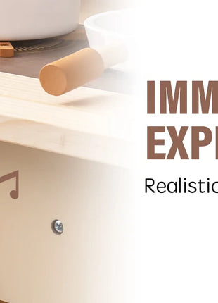 Robotime Robud Cucina in legno per bambini Cucina da gioco con caratteri di gioco Set da cucina per bambini Regalo per ragazze Ragazzi 3+ - riparo82