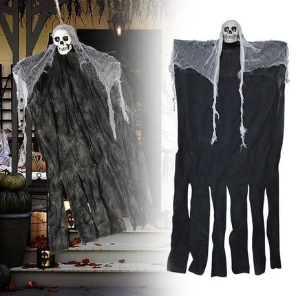 Halloween Party Hanging Skull Skeleton Ghost Ornament Horror Props Haunted House Halloween Party Outdoor Yard Garden Decorations