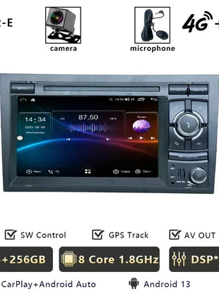 Car Radio Multimedia Wireless Carplay For Audi A4 B6 B7 S4 RS4 2002-2012 CHSTEK Bluetooth Android GPS WIFI 4G Auto Screen Stereo - Riparo82