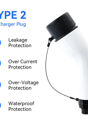 IPENGEN Type 2 EVs Female EV Charger Plug 1 Phase 16A IEC 62196-2 EV Charger Connector for Electric Vehicle Connect to EV - Riparo82