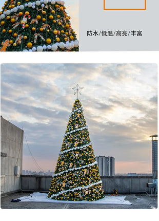 Grande albero di Natale illuminato per esterni 3/4/5/6/10 m cornice centro commerciale hotel decorazione natalizia quadrata