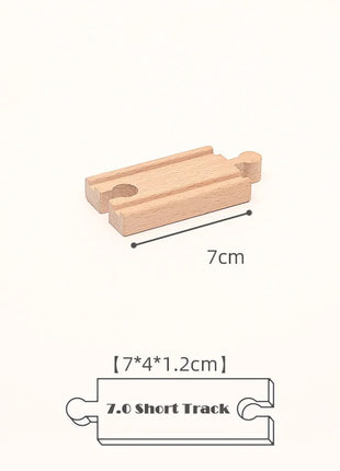 Nuovi tipi di parti di cingoli in legno Pista ferroviaria in legno di faggio Accessori per giocattoli adatti a tutte le marche Piste in legno Giocattoli per regali per bambini - riparo82