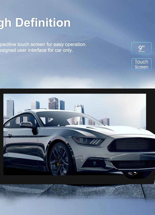 Hikity 9'' Car Stereo Radio 1 Din Carplay Android auto autoradio with Bluetooth FM Radio Receiver Support Mirror Link USB