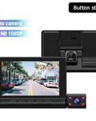 Dash Cam 4 Inch FHD 1080P touch Screen Car DVR 170 Degree Wide Angle 3Lens Video Recorder Night vision Reverse Rear View - Riparo82