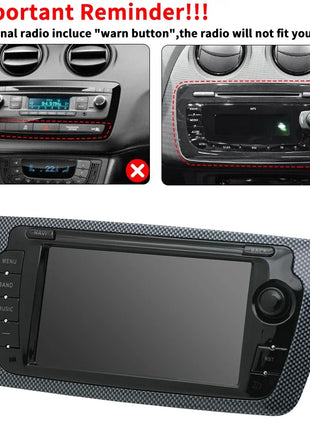 2 Din Car Radio for Seat Ibiza 2009-2013 Audio Multimedia Player CarPlay Android Auto GPS Bluetooth WIFI FM RDS Autoradio - Riparo82