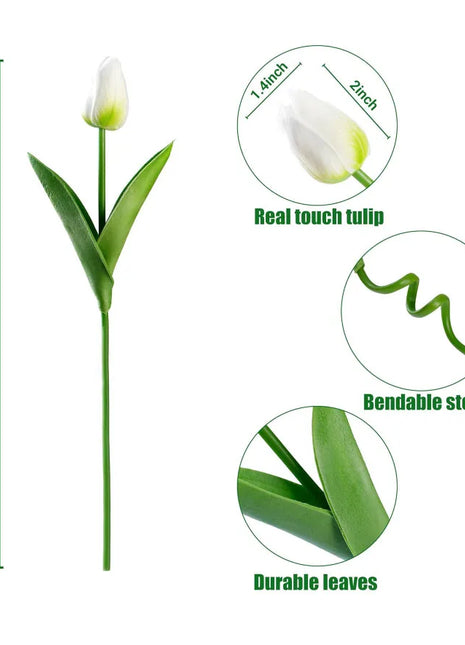 1/5/10/15PCS Tulips Artificial Flowers Real Touch Flowers Tulip Bouquet Decor Fake Tulips Flower for Home Wedding Decorations
