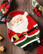 Piatto in ceramica tridimensionale dipinto a mano in pino di Babbo Natale Stoviglie da dessert per colazione natalizia Design unico di frutta - riparo82