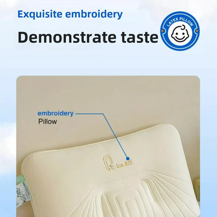 Four Season Ice Silk Soft Sleep High Pillow Supports Protects The Neck Used Side Sleeping Cotton Pillows For Bedrooms Offices