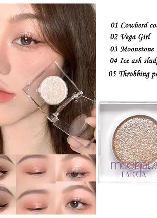 Hot Monochrome Eyeshadows Cowherd Weaver Girl Pearlescent Fine Glitter Sequins Cement Matte Student Eye Shadow Palette Wholesale - Riparo82