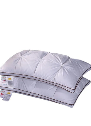 Soft Pillows White Goose Down Feather Pillows for Sleeping Neck Protection Bed Pillows with 100% Cotton Cover - Riparo82