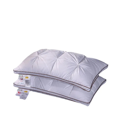 Soft Pillows White Goose Down Feather Pillows for Sleeping Neck Protection Bed Pillows with 100% Cotton Cover