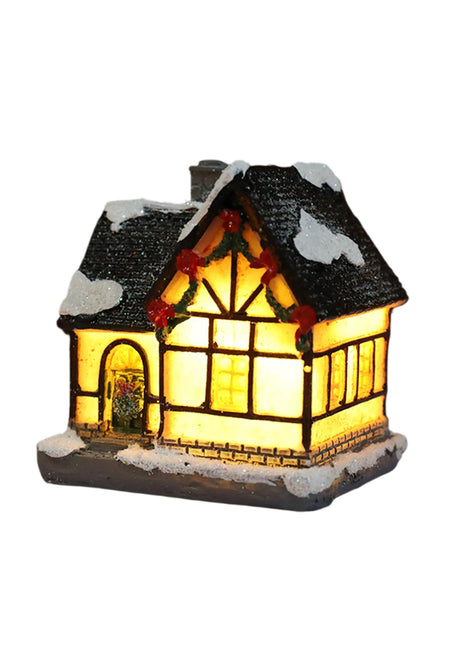 Luce a LED in resina fai-da-te Piccola casa a batteria Ornamnet di Natale per la casa Natale Capodanno Decor Case del villaggio di Natale 2025
