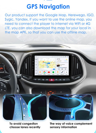 Hizpo AI Voice Autoradio Radio For Fiat Doblo 2015 - 2019 4G Car Multimedia GPS 2din Wireless CarPlay Android Auto Navigation BT - Riparo82