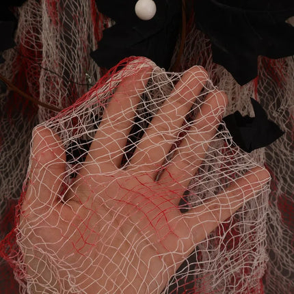 55*200cm Halloween Blood Gauze Window Doorways Wall Decoration Blood Creepy Cloth Haunted House Home Party Scary Scene Props