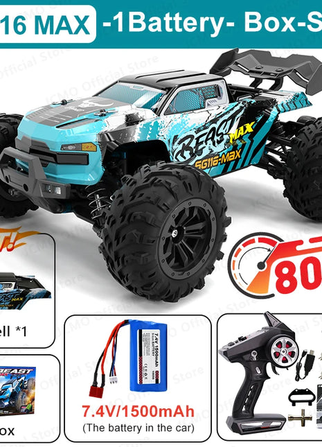 SG116MAX 80KM/H Auto RC ad alta velocità Brushless 4WD Off-Road Drift Auto telecomandata 1:16 Auto da corsa professionali SG116PRO 40KM/H