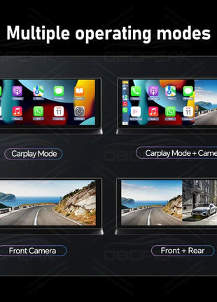 11.3" Dash Cam 4K Car Mirror Wireless Carplay Android Auto Multimedia Player GPS WiFi Universal Black Box Rearview Camera AUX BT - Riparo82